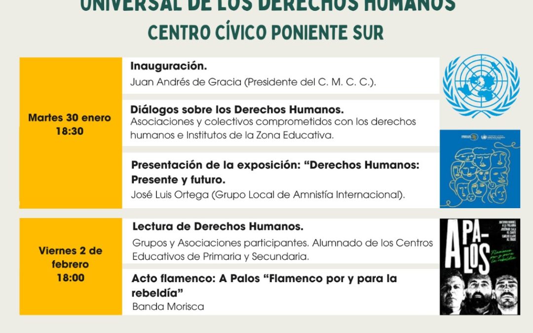 La Asociación Vecinal «Los Califas» dedica la próxima semana al 75 aniversario de la Declaración Universal de los Derechos Humanos.